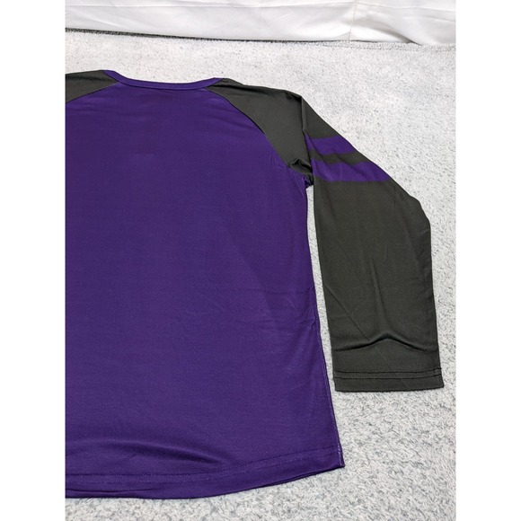 FOCO Baltimore Ravens Henley Shirt NFL Team Apparel Mens Medium Purple Black NWT - Picture 12 of 13